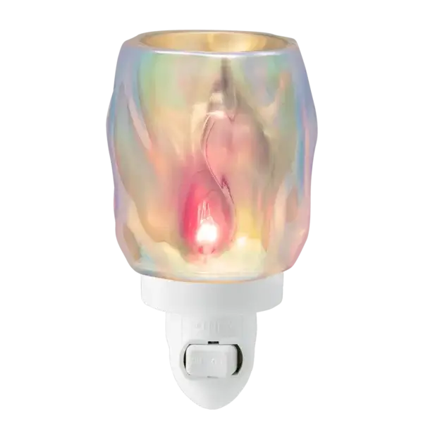 Pearly iridescence nightlight scentsy candle plugin lighted up